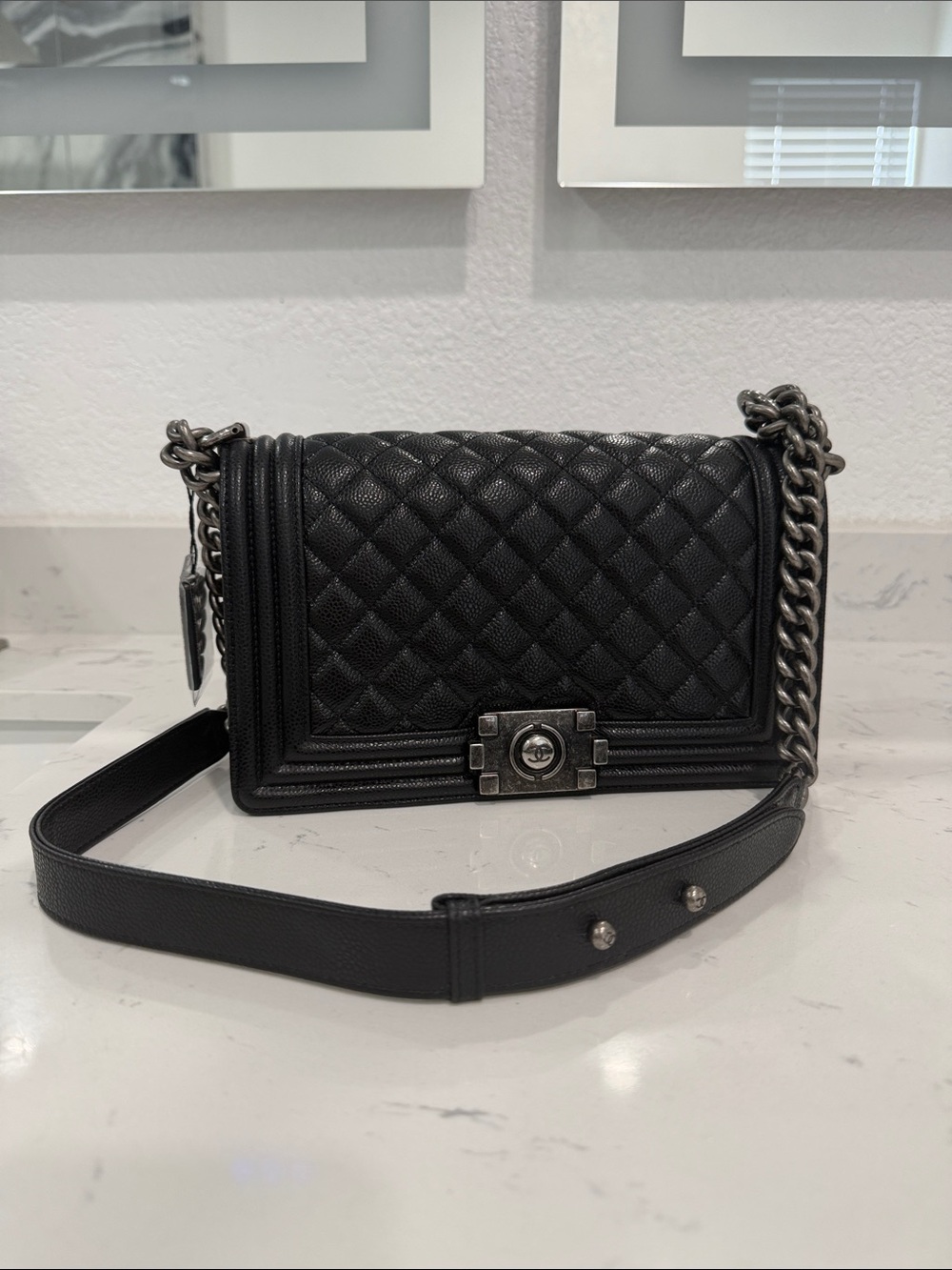 CHANEL BOU Black Caviar Medium – Excellent Condition